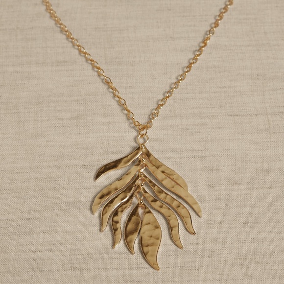 Banana Republic Jewelry - BANANA REPUBLIC Gold Leaf Necklace | AUREUS + ARGENT (Also in Silver!)